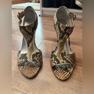 Nine West Snakeskin Heel Sandals